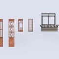 Traditional Wooden Grilles Lattices And Window Designs With Various Patterns