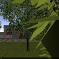 Aerial Planning Layout of Fire Station Complex With Tower Greenery Roads and Playground