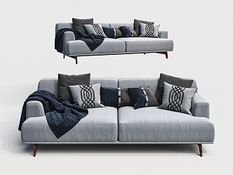 Modern double sofa 3d model