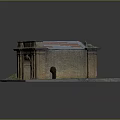 European-style gate, ancient gate, ancient gate 3d model