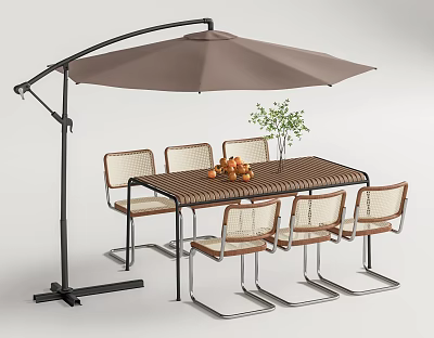 Modern Outdoor Table and Chair Leisure Table and Chair Negotiation Table and Chair Sunshade Camping Table and Chair 3d model