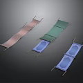 Colorful Folding Chairs Furniture With Pink Green Blue Fabric And Wooden Frames