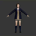 Female School Uniform Character Design For Game And Movie Projects