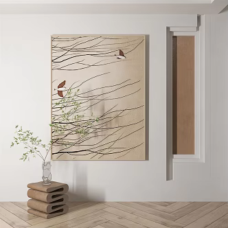 Modern Animal Painting Abstract Decorative Painting 3d model