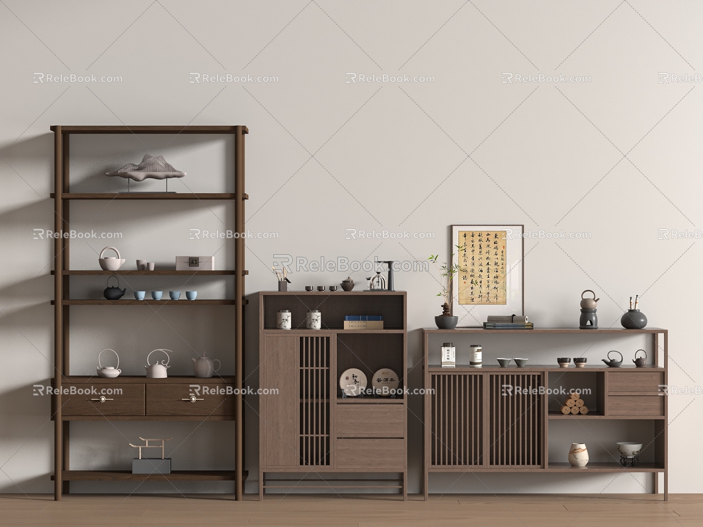 New Chinese tea cabinet 3d model