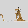 Creative Wooden Animal Shaped Table Lamps Giraffe and Dog Designs with Black Shades