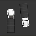 White Cargo Trucks With Black Canvas Covered Beds For Transportation