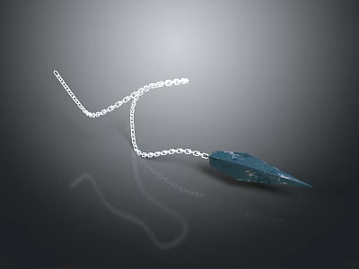 Chain Weapon With Metal Spearhead And Reflective Surface On Gray Background 3d model