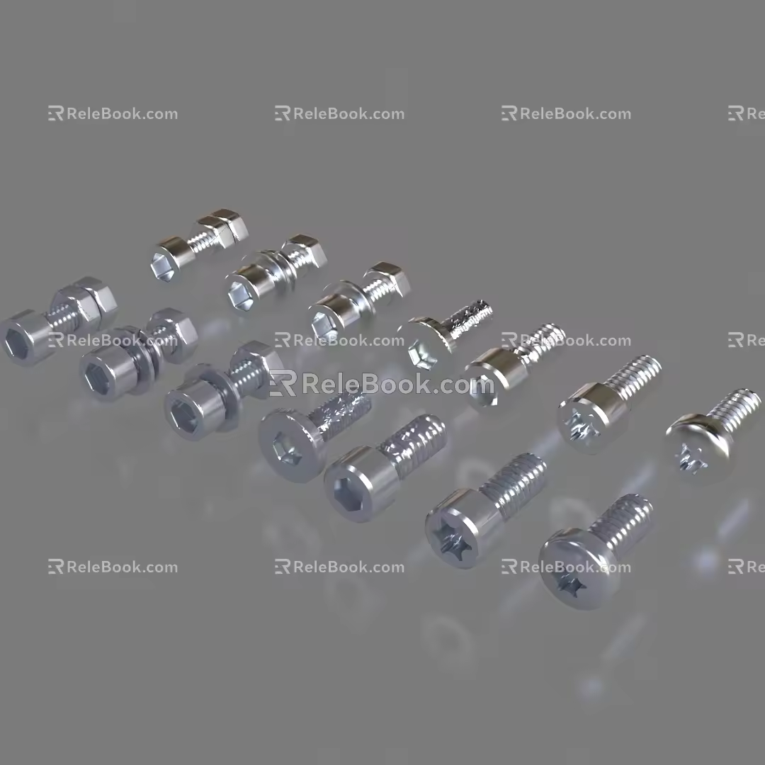 Hexagon Socket Screw Fastener Hardware Screw 3d model