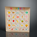 Alphabet Learning Puzzle Board With Letters And Colorful Pictures For Daily Use