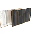 Elegant Modern Kitchen Components With Marble Island And Gold Accents