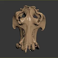 Copper Colored Animal Skull Anatomical Model For Medical Education And Training