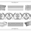 Various Decorative Gypsum Cornice Styles With Carved Patterns For Home Interior