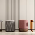 Modern stool combination 3d model