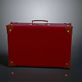 Vibrant Red Suitcase Perfect For Everyday Use With Classic Design And Strong Structure 3d model