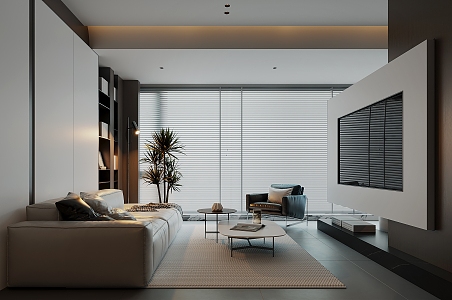 modern living room 3d model