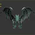 Fantasy Dragon Character With Large Wings And Scaled Body In Majestic Standing Pose 3D Render