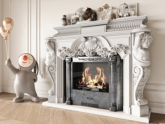 French Fireplace 3d model