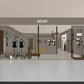 Modern Clothing Store Interior With Mannequins Clothing Racks Sofa Plants And Wooden Decor