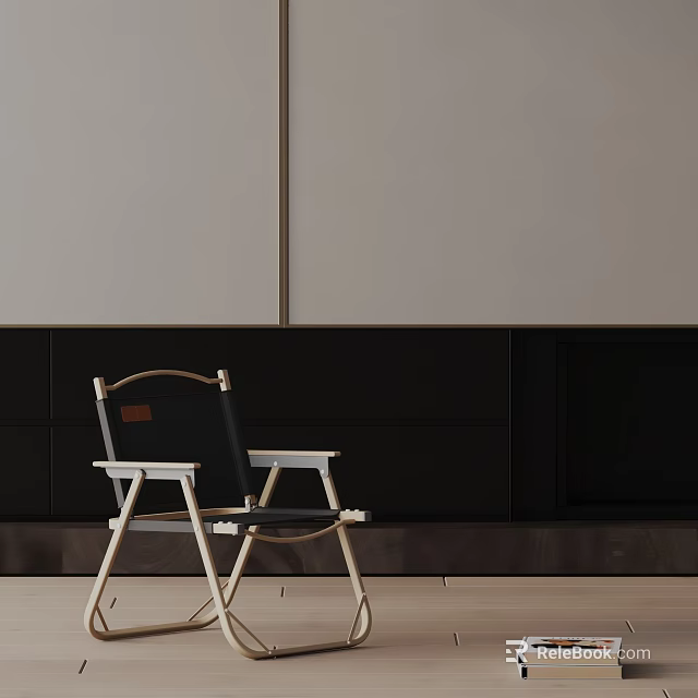 Elegant Luxury Dining Chair With Metal Frame And Leather Seat In Modern Kitchen Interior 3d model 