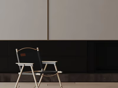 Elegant Luxury Dining Chair With Metal Frame And Leather Seat In Modern Kitchen Interior 3d model