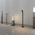 Floor Lamps With Six Different Designs And Various Shapes Lit In Dark Background