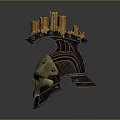Intricate Skull Shaped Weapon With Metal Structure And Spiked Top Ornaments