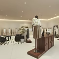 Modern Clothing Store Interior With Displayed Clothes Mannequins Plant And Sofa