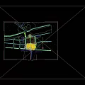 Aerial View Master Plan of Urban Area with River Road Network and Building Layout