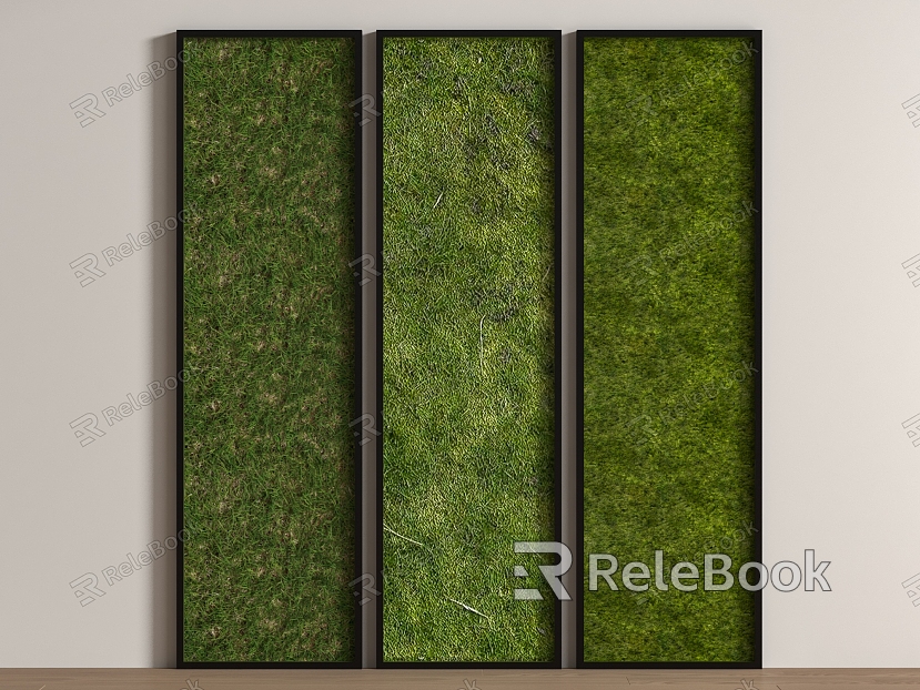 Green Plant Wall Grassland Green Plant Wall Plant Wall Moss Wall Moss Green Plant Wall Grassland model