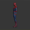 Detailed SpiderMan 3D Model Costume Red Blue Suit With Muscular Standing Pose