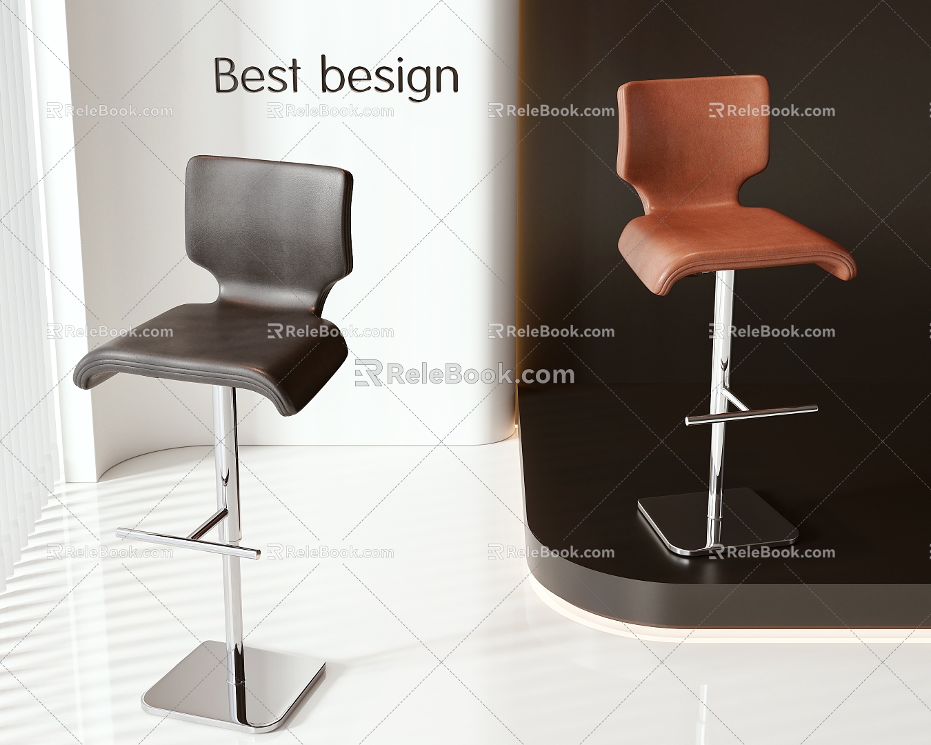 Modern Bar Chair 3d model