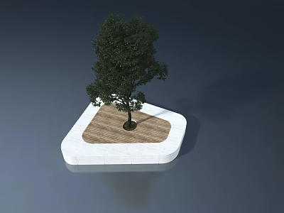 Swing Door Design With White Frame Wooden Floor And Tree Platform 3d model