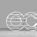 Small Decorative Ornament Combination On White Infinity Symbol Multi-layered Shelf