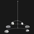 Modern Elegant Metal Chandelier Featuring Circular Frame And Spherical Glass Shades Design