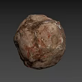 Round Brown Food Item With Cracked Textured Surface And Natural Organic Look