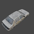 Abandoned cars. 3d model