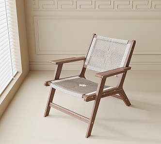 Mid-ancient style leisure chair 3d model