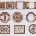 Chinese Style Carved Window Chinese Style Carved Classical Window Flower Window Chinese Style Flower Window Carving 3d model