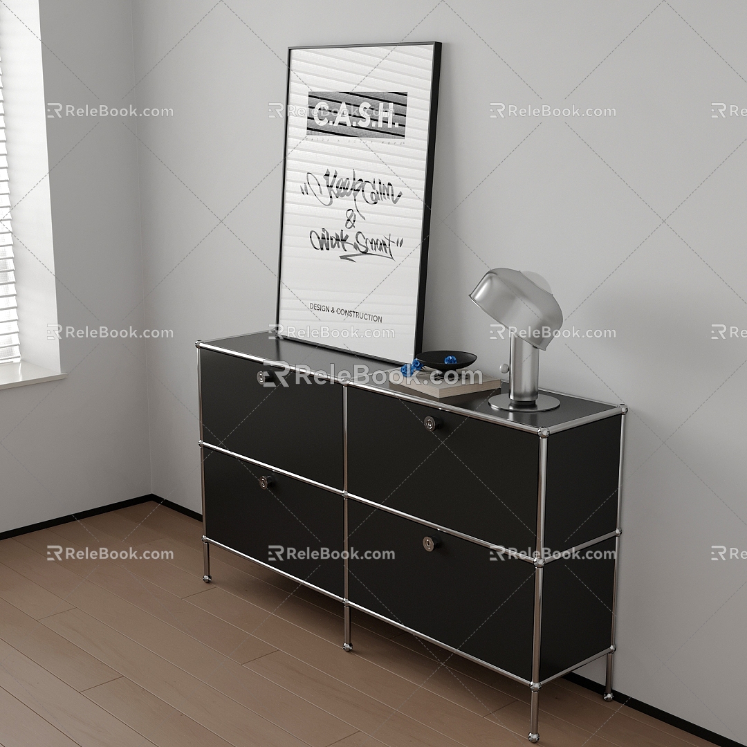 Modern Side Cabinet 3d model