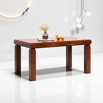 European Dining Table 3d model