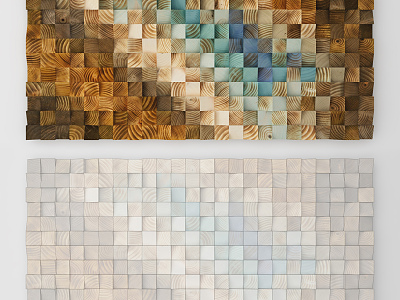 Modern wall color mosaic wall decoration model