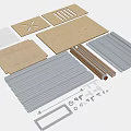 High Quality Building Components with Metal Strips Wooden Panels Metal Sheets and Fasteners
