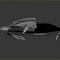 Futuristic Cosmic Spaceship With Sleek Metallic Structure And Advanced Aerospace Design