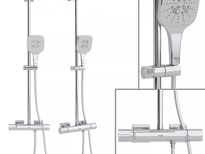 Stainless Steel Shower 3d model