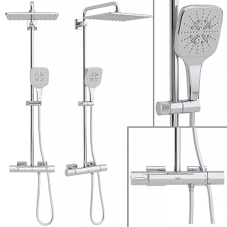 Stainless Steel Shower 3d model