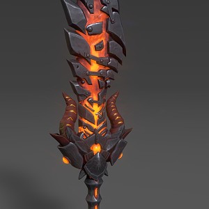 stylized heavy knife 3d model