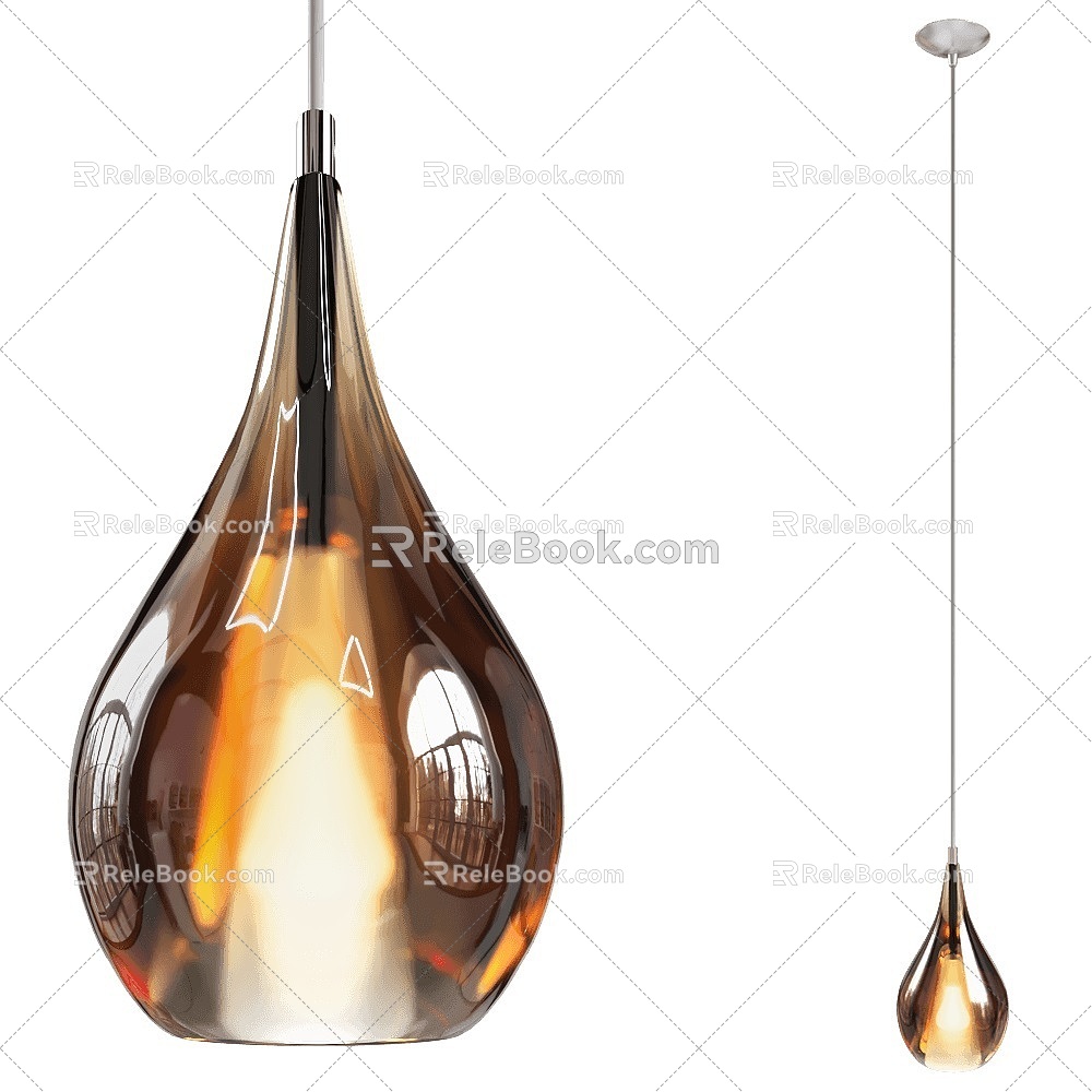 Water Drops Amber Chandelier 18W model