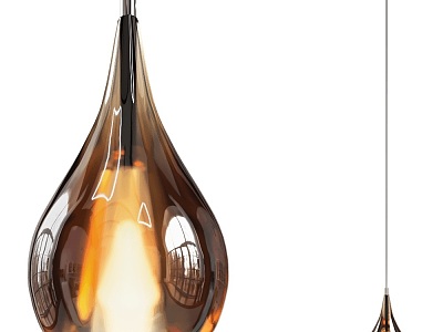 Water Drops Amber Chandelier 18W model