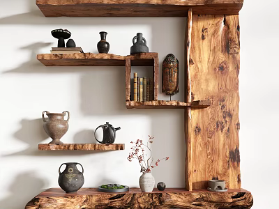 Quiet Style Homestay Decorative Rack 3d model